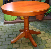 stylowy rozkładany stół śred. 90 cm