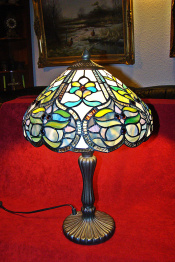 lampa witrażowa śred. 30 cm,wys.44 cm