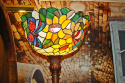 stojąca lampa witrażowa Tiffany wys. 186 cm