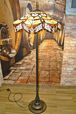 stojąca lampa witrażowa Tiffany wys. 163 cm