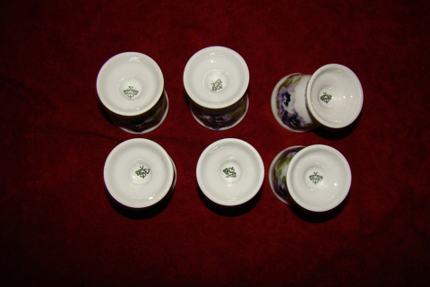 6 kieliszków do jaj Rosenthal Biała Maria Bratki 6 kieliszków do jaj Rosenthal Biała Maria Bratki