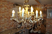 duży kryształowy żyrandol - lampa śred. 70 cm