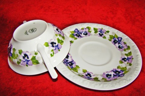 bulionówka z podst. Rosenthal Maria Bratki bulionówka z podst. Rosenthal Maria Bratki