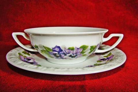 bulionówka z podst. Rosenthal Maria Bratki bulionówka z podst. Rosenthal Maria Bratki