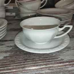 filiżanka do herbaty+ podstawek Rosenthal Biała Maria
