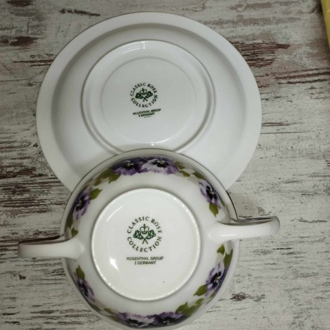 bulionówka z podst. Rosenthal Maria Bratki bulionówka z podst. Rosenthal Maria Bratki