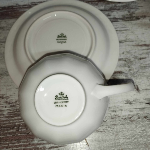 filiżanka do herbaty+ podstawek Rosenthal Biała Maria filiżanka do herbaty+ podstawek Rosenthal Biała Maria