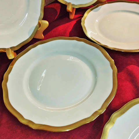 6 szt. talerzy płaskich Koenigszelt, porcelana śląska- Juliane 6 szt. talerzy płaskich Koenigszelt, porcelana śląska- Juliane