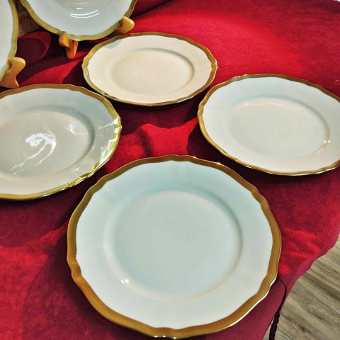 6 szt. talerzy płaskich Koenigszelt, porcelana śląska- Juliane 6 szt. talerzy płaskich Koenigszelt, porcelana śląska- Juliane