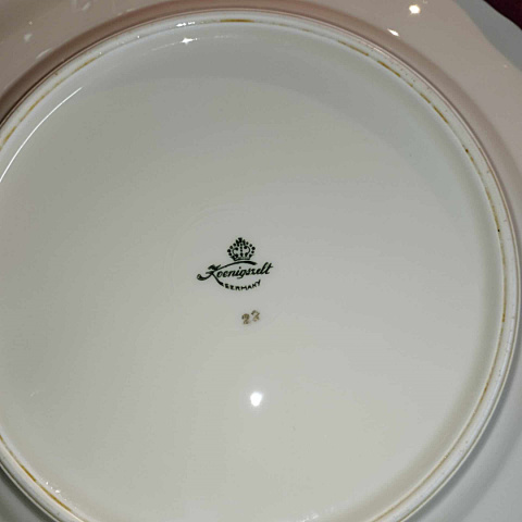 6 szt. talerzy płaskich Koenigszelt, porcelana śląska- Juliane 6 szt. talerzy płaskich Koenigszelt, porcelana śląska- Juliane