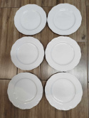 6x talerz płas.Rosenthal Monbijou białe