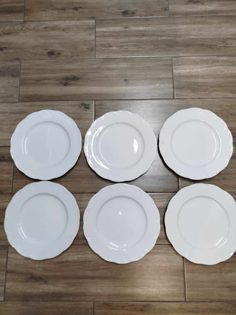 6x talerz płas.Rosenthal Monbijou białe