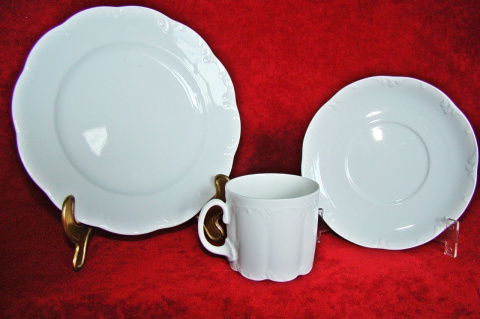 zestaw śniadaniowy Rosenthal Monbijou biały zestaw śniadaniowy Rosenthal Monbijou biały