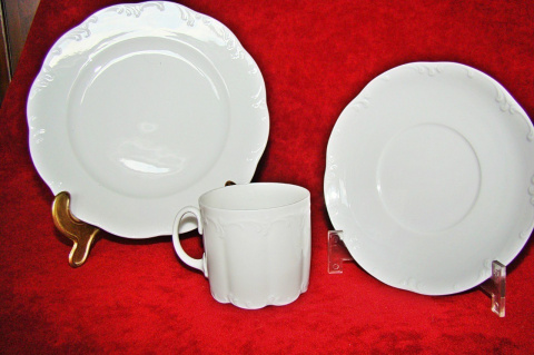 zestaw śniadaniowy Rosenthal Monbijou biały zestaw śniadaniowy Rosenthal Monbijou biały