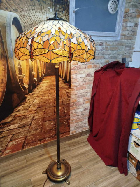 stojąca lampa witrażowa Tiffany- ważki 62 cm śred. stojąca lampa witrażowa Tiffany- ważki 62 cm śred.