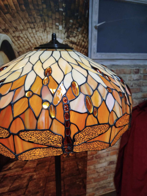 stojąca lampa witrażowa Tiffany- ważki 62 cm śred. stojąca lampa witrażowa Tiffany- ważki 62 cm śred.