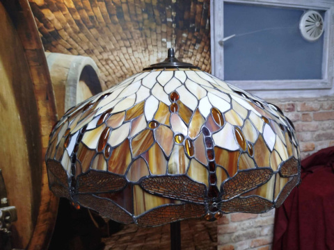 stojąca lampa witrażowa Tiffany- ważki 62 cm śred. stojąca lampa witrażowa Tiffany- ważki 62 cm śred.