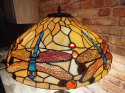 lampa witrażowa Tiffany, ważki, wys. 63 cm
