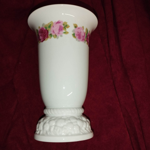 piękny wazon Rosenthal Biała Maria Róże 15 cm