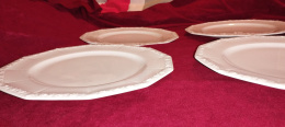 4x podtalerz płaski Rosenthal Biała Maria 30,5 cm