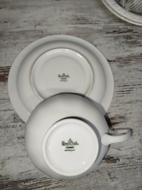 filiżanka do herbaty+ podstawek Rosenthal Biała Maria filiżanka do herbaty+ podstawek Rosenthal Biała Maria