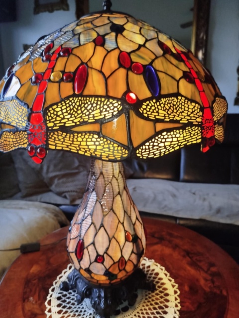 lampa witrażowa Tiffany- ważki lampa witrażowa Tiffany- ważki