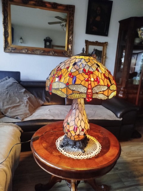 lampa witrażowa Tiffany- ważki lampa witrażowa Tiffany- ważki