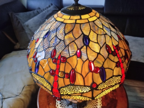 lampa witrażowa Tiffany- ważki lampa witrażowa Tiffany- ważki