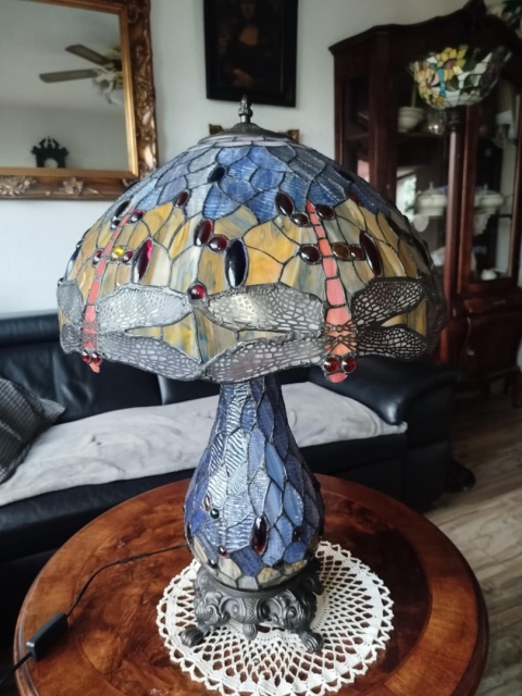 lampa witrażowa Tiffany- ważki lampa witrażowa Tiffany- ważki