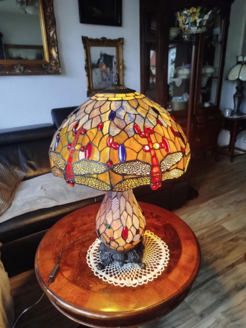 lampa witrażowa Tiffany- ważki lampa witrażowa Tiffany- ważki