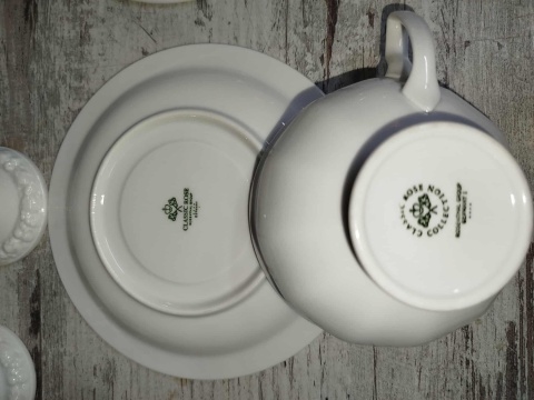 filiżanka do herbaty+ podstawek Rosenthal Biała Maria