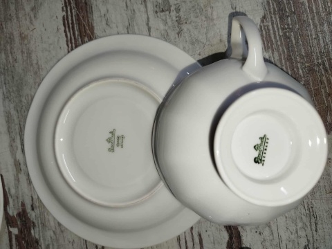 filiżanka do herbaty+ podstawek Rosenthal Biała Maria