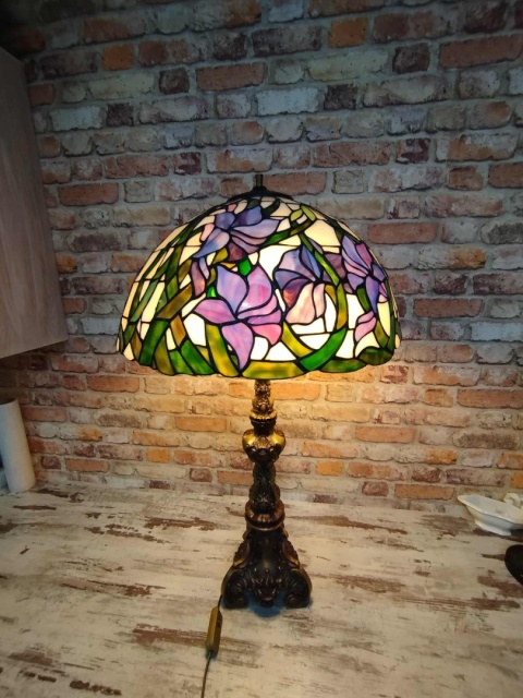 lampa witrażowa Tiffany wys. 83 cm