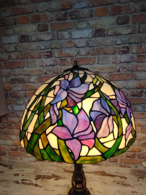 lampa witrażowa Tiffany wys. 83 cm