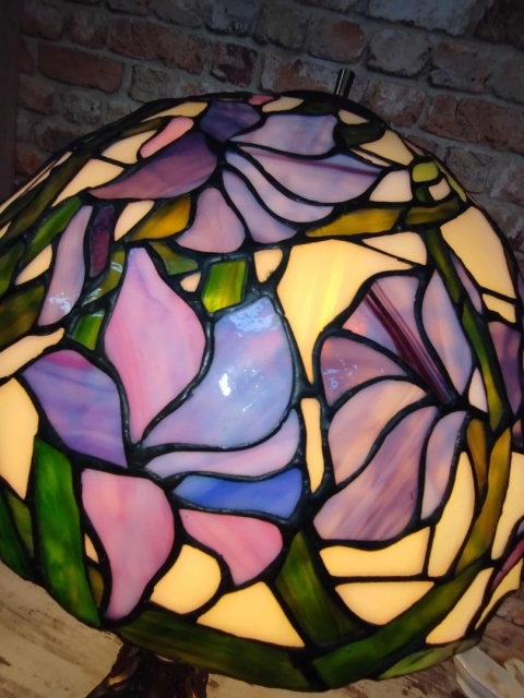 lampa witrażowa Tiffany wys. 83 cm