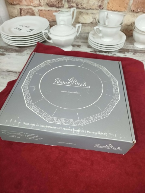 2 NOWE talerze głębokie Rosenthal Biała Maria śred. 23 cm