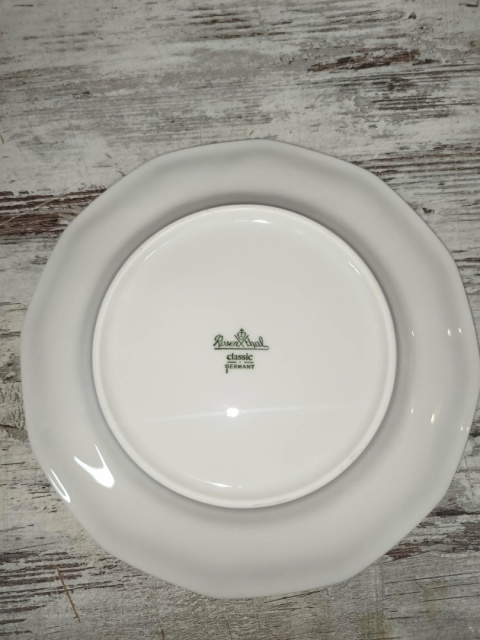 6x talerz śniad. Rosenthal Biała Maria śr.20 cm,JAK NOWE