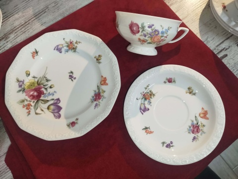 filiżanka do herbaty-zestaw Rosenthal Maria Sommerstrauss,JAK NOWA