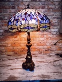 lampa witrażowa Tiffany wys. 86 cm- ważki