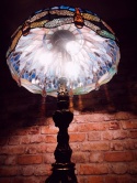 lampa witrażowa Tiffany wys. 86 cm- ważki