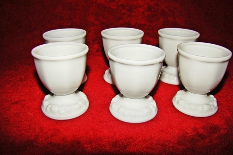 6 kieliszków do jaj Rosenthal Biała Maria Ideał