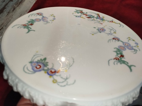 tortownica Rosenthal Biała Maria w kwiaty