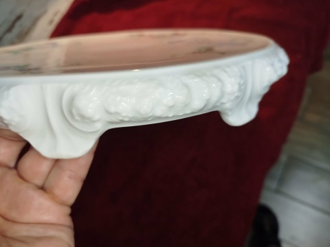 tortownica Rosenthal Biała Maria w kwiaty