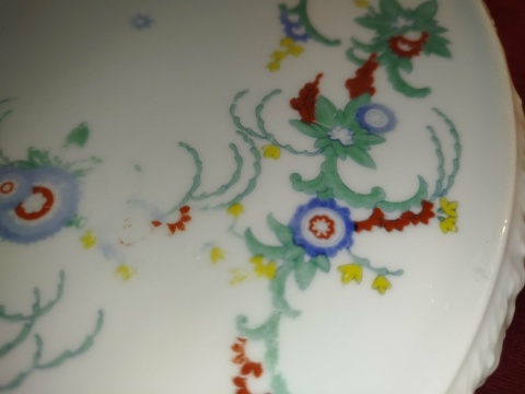 tortownica Rosenthal Biała Maria w kwiaty