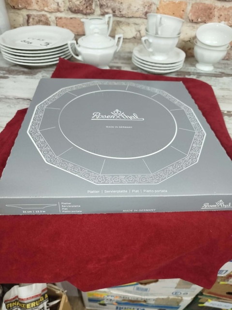 NOWY podtalerz, Plazteller,Rosenthal Biała Maria,śred. 31 cm