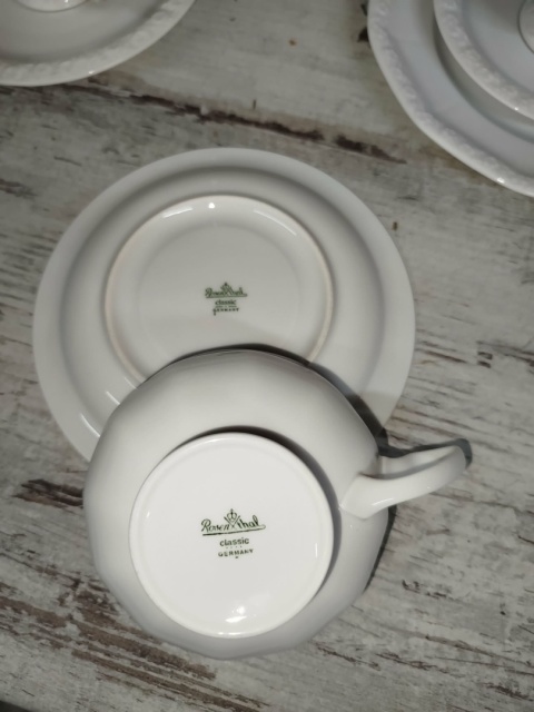 filiżanka do herbaty+ podstawek Rosenthal Biała Maria