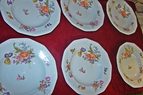 6x talerz głęb. Rosenthal Maria IDEAŁ Sommerstrauss