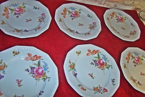 6x talerz płas.Rosenthal Maria IDEAŁ Sommerstrauss