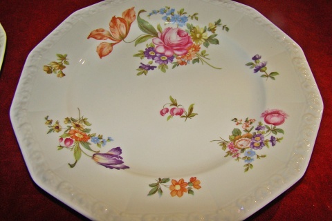 6x talerz płas.Rosenthal Maria IDEAŁ Sommerstrauss