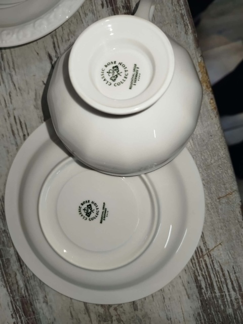 filiżanka do herbaty+ podstawek Rosenthal Biała Maria